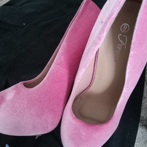 Forever Pink Felt High Heels